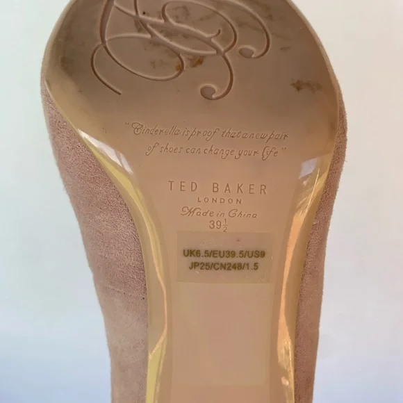 Ted Baker London Gewell Pink Suede Bow Heel Pumps Size 9 - Picture 12 of 15